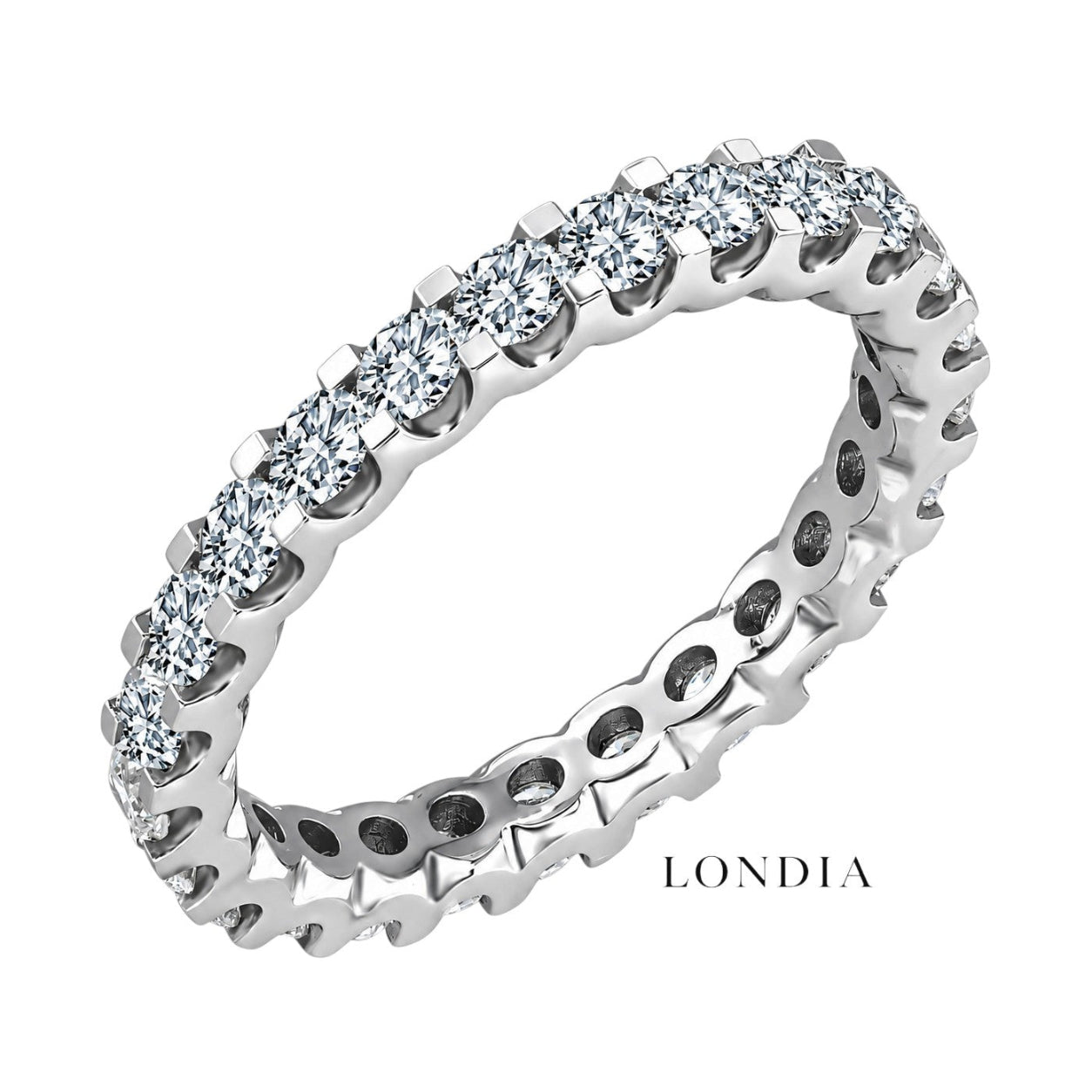 1 Carat E Color Natural Diamond Full Eternity Ring
