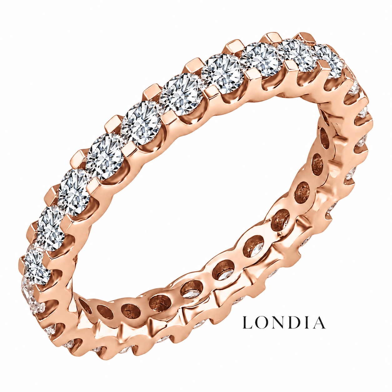 1 Carat E Color Natural Diamond Full Eternity Ring