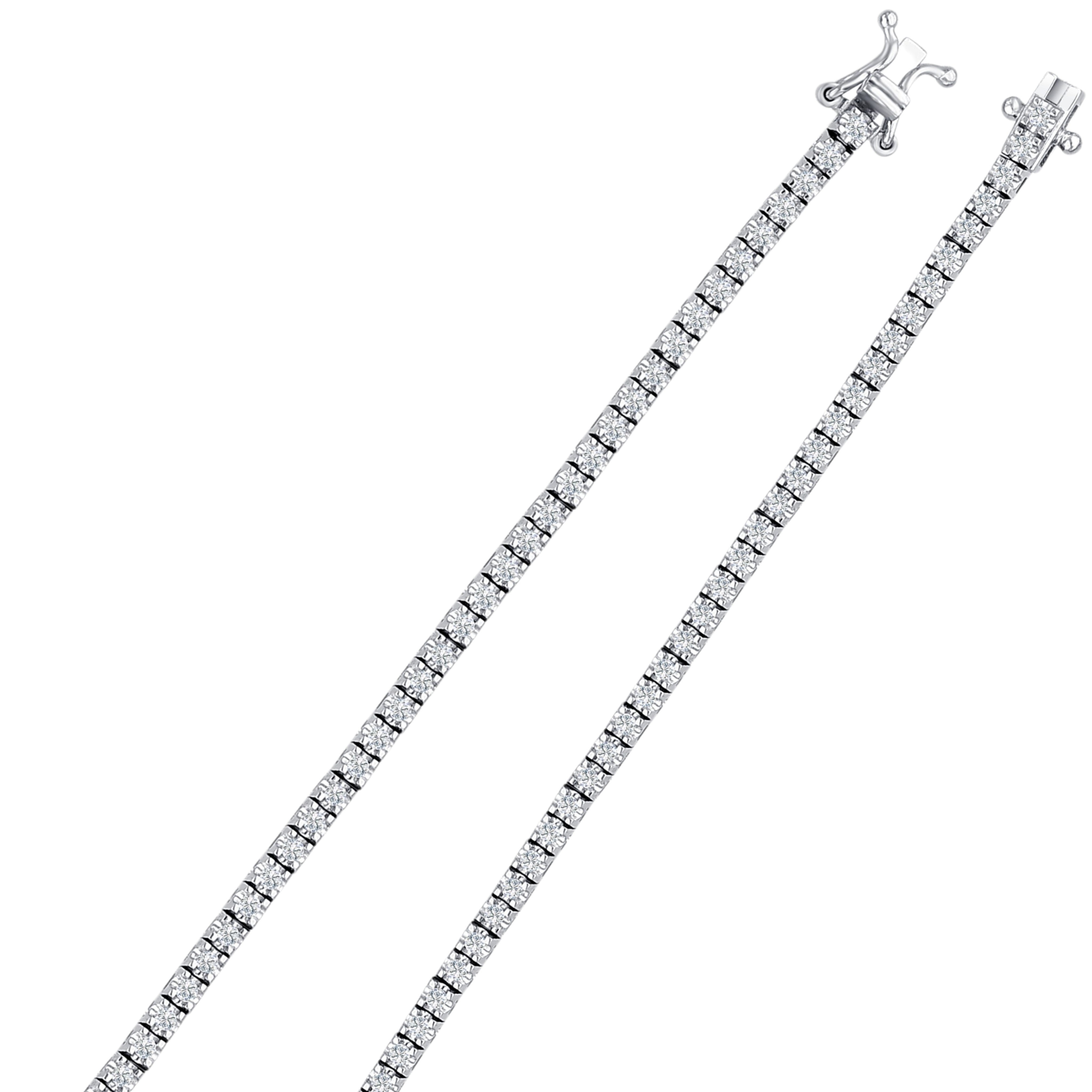1 Carat Natural Diamond Clair Design Tennis Bracelet