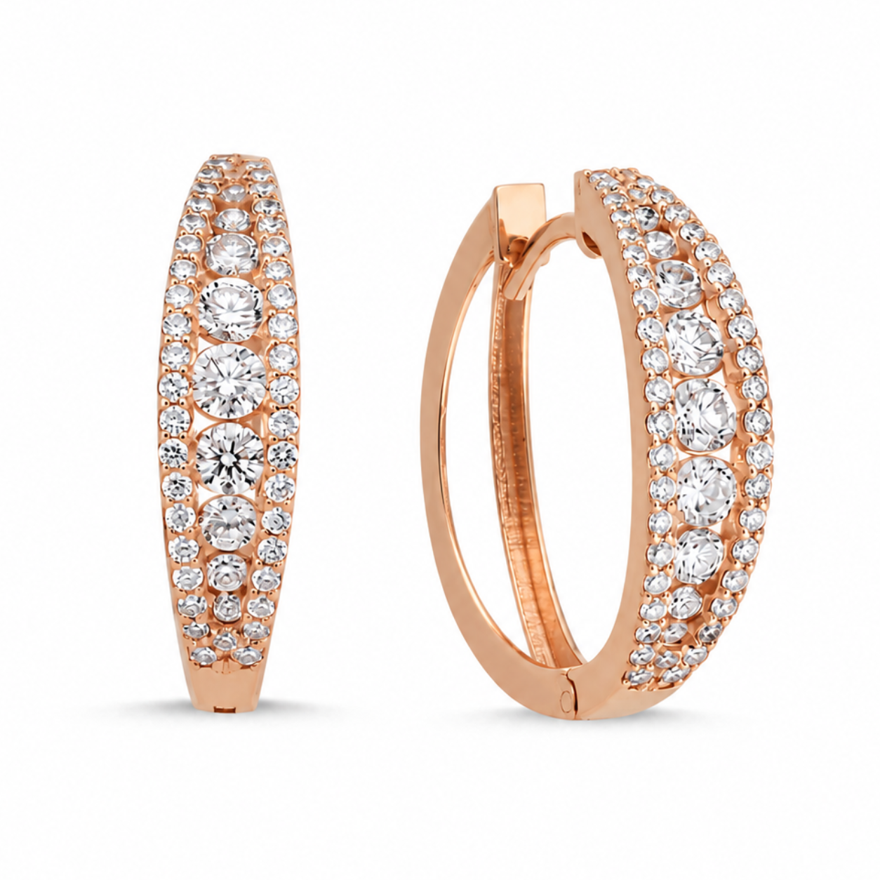 1 Carat Natural Diamond Infinity Design Earrings