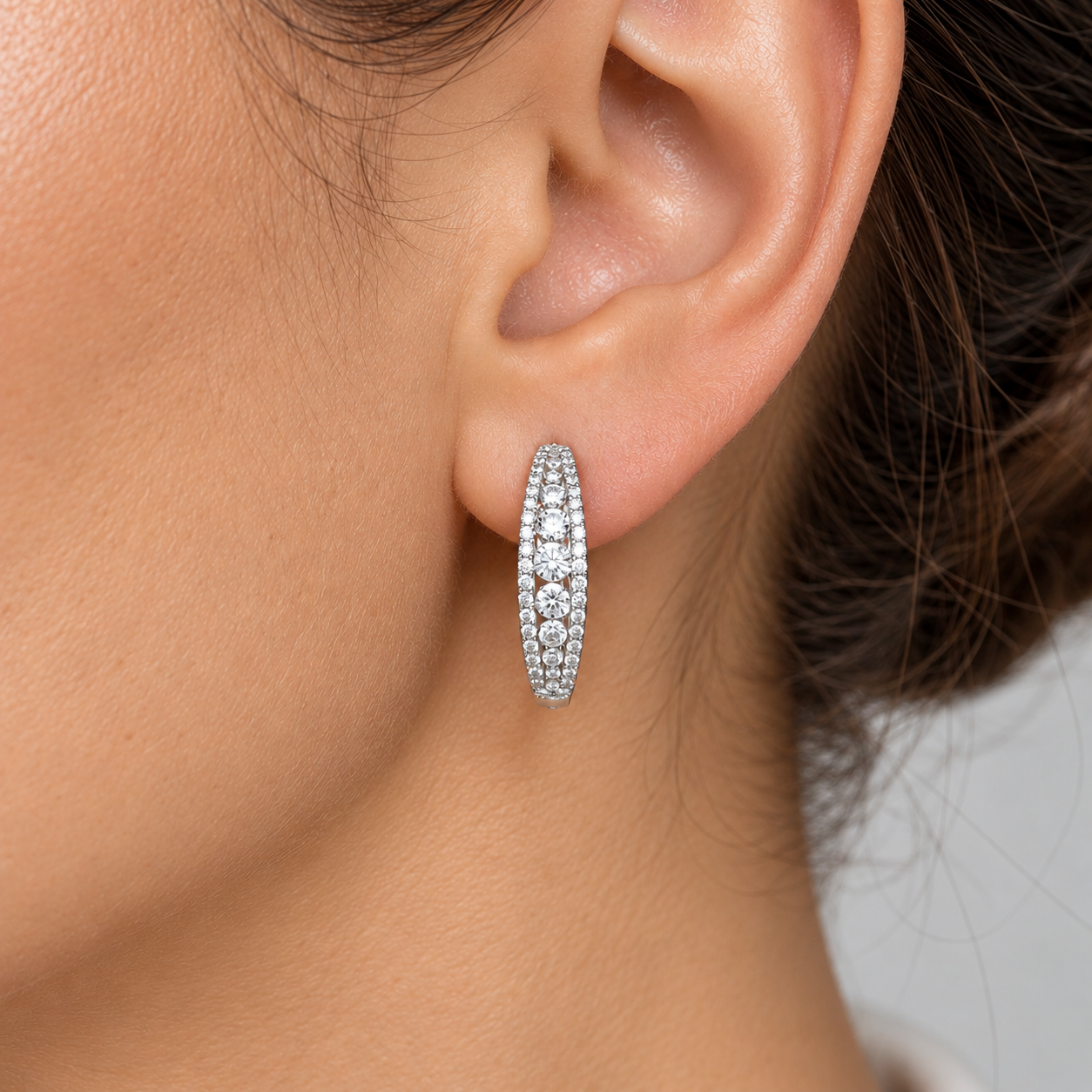 1 Carat Natural Diamond Infinity Design Earrings