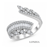 1 Carat Natural Diamond Line Design Ring