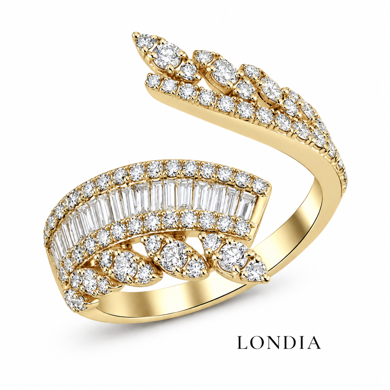 1 Carat Natural Diamond Line Design Ring