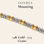 1 Ct. Round & Baguette Diamond Tennis Bracelet Mounting 14K Gold