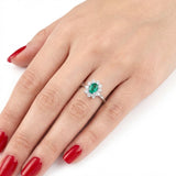2.00 Carat Natural Diamond & Emerald Set