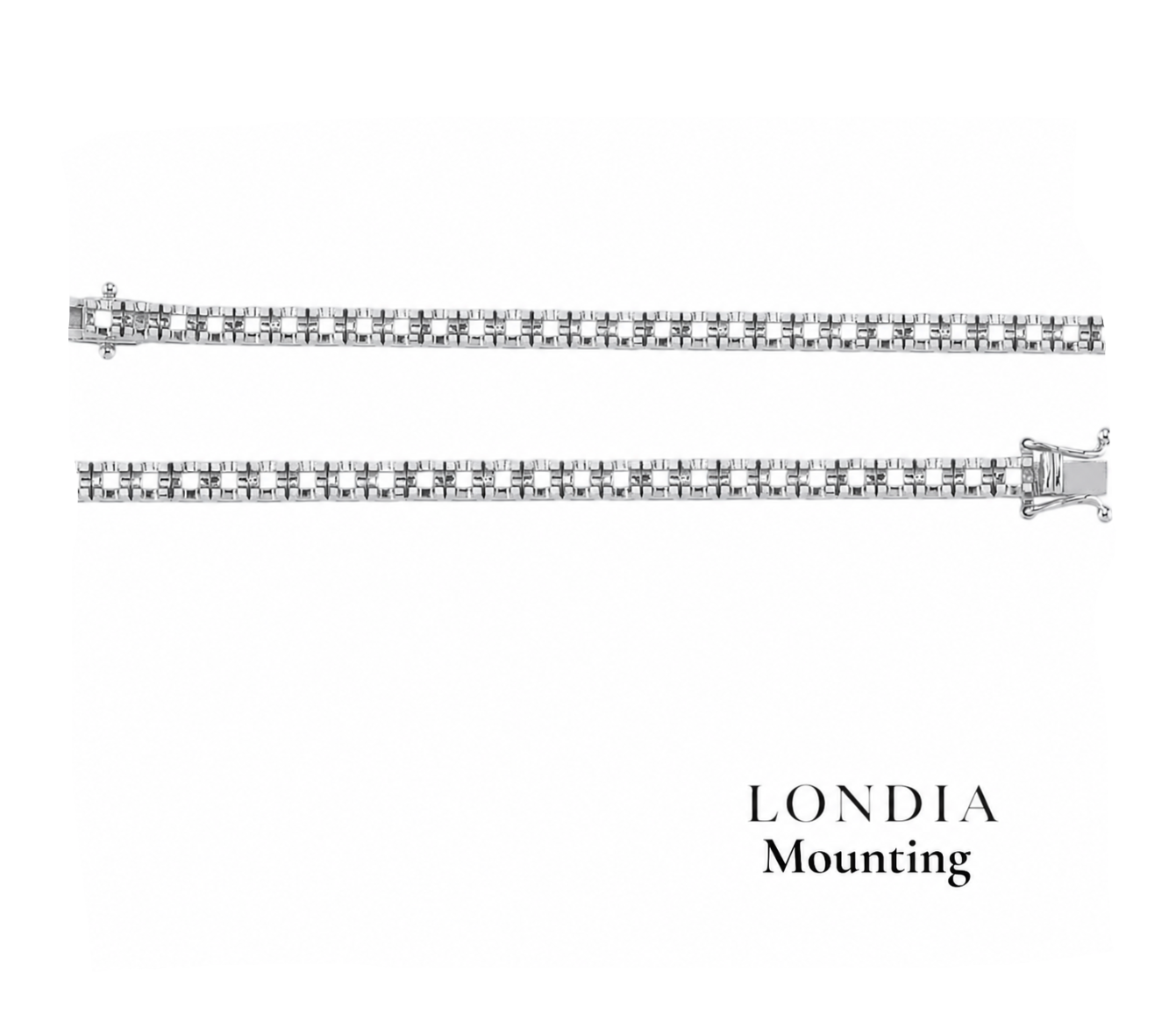 2.00 Mm 2.00 Ct. Mounting Statement Tennis Bracelet 14K Gold