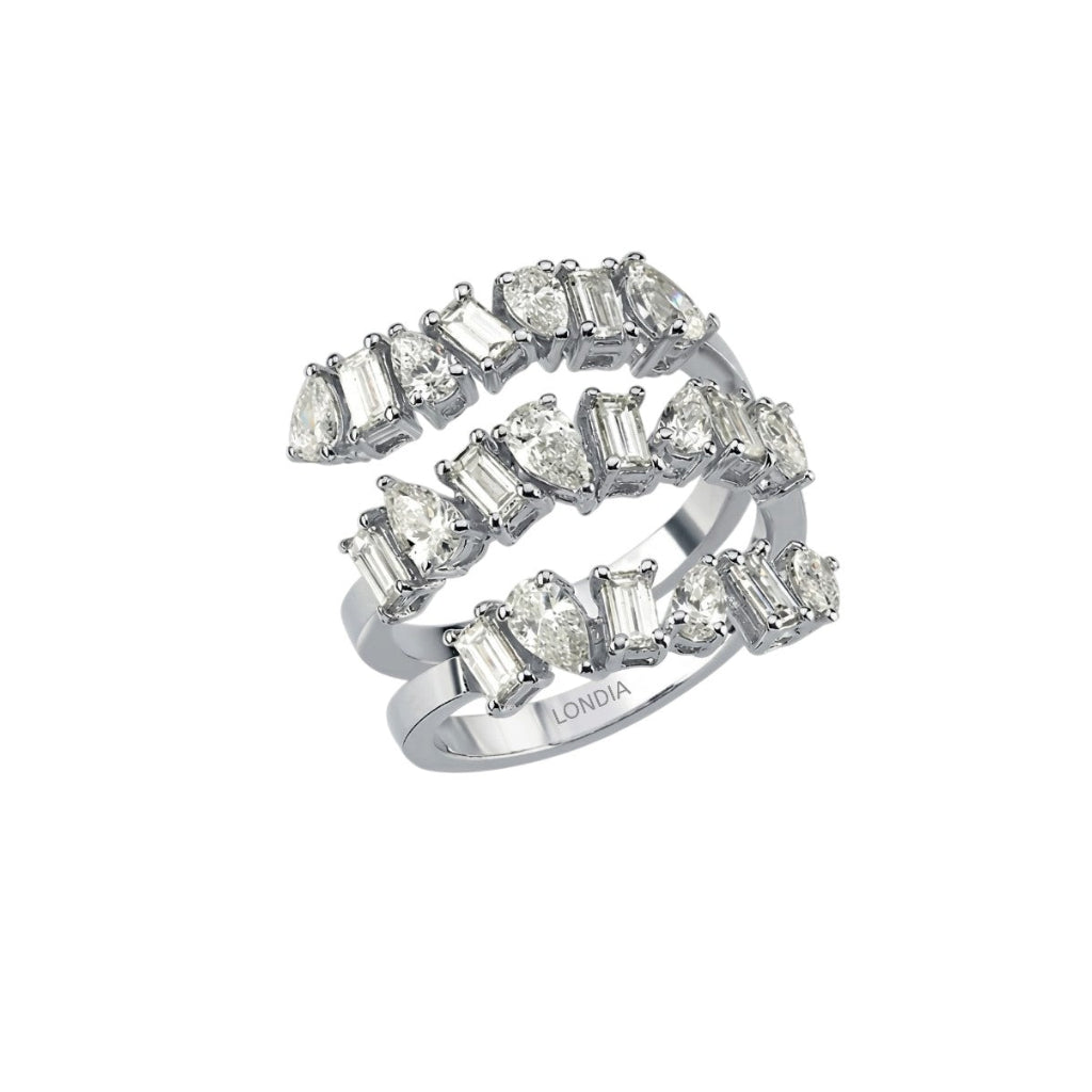 2.15 Carat Natural Diamond Statement Design Ring – 18K Gold