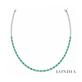 2.15 Carat Natural Diamond and 9.65 Carat Natural Emerald Necklace | LONDIA