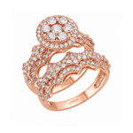 Natural Diamond Wedding Ring Set
