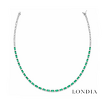 2.15 Ct. Natural Diamond and 9.65 Ct. Natural Emerald Necklace