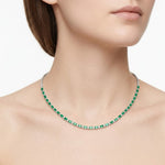 2.15 Ct. Natural Diamond and 9.65 Ct. Natural Emerald Necklace
