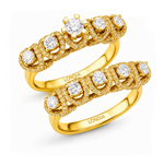 Natural Diamond Wedding Ring Set