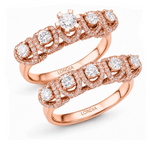 Natural Diamond Wedding Ring Set