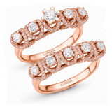 Natural Diamond Wedding Ring Set