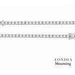 2.30 Mm 2.50 Ct. Mounting Statement Tennis Bracelet 14K Gold