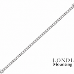 2.30 Mm 2.50 Ct. Mounting Statement Tennis Bracelet 14K Gold