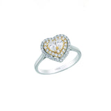 2.35 Ct. Natural Diamond Heart Design Jewelry Set in 14K Gold