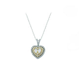 2.35 Ct. Natural Diamond Heart Design Jewelry Set in 14K Gold
