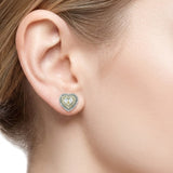 2.35 Ct. Natural Diamond Heart Design Jewelry Set in 14K Gold