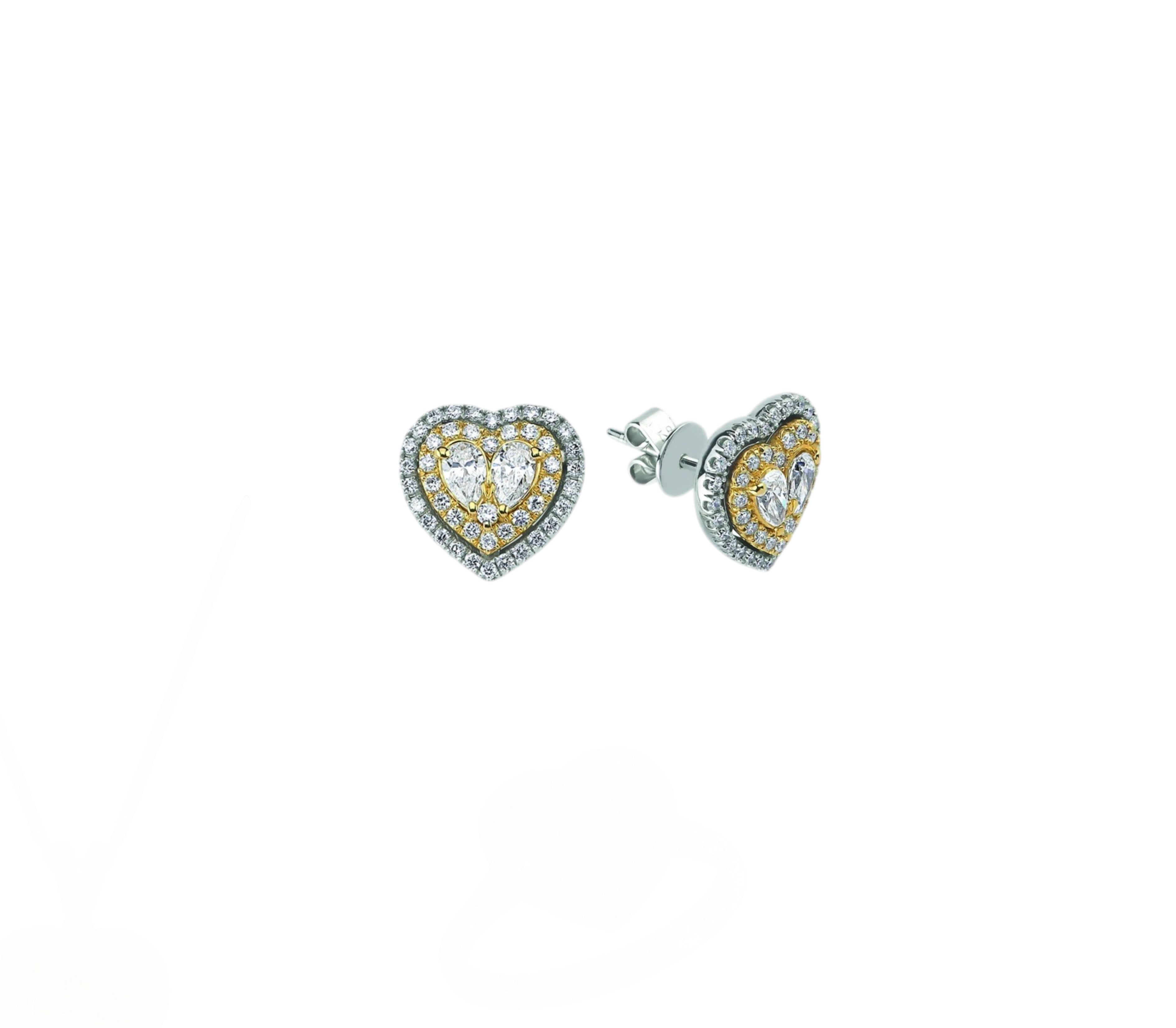 2.35 Ct. Natural Diamond Heart Design Jewelry Set in 14K Gold