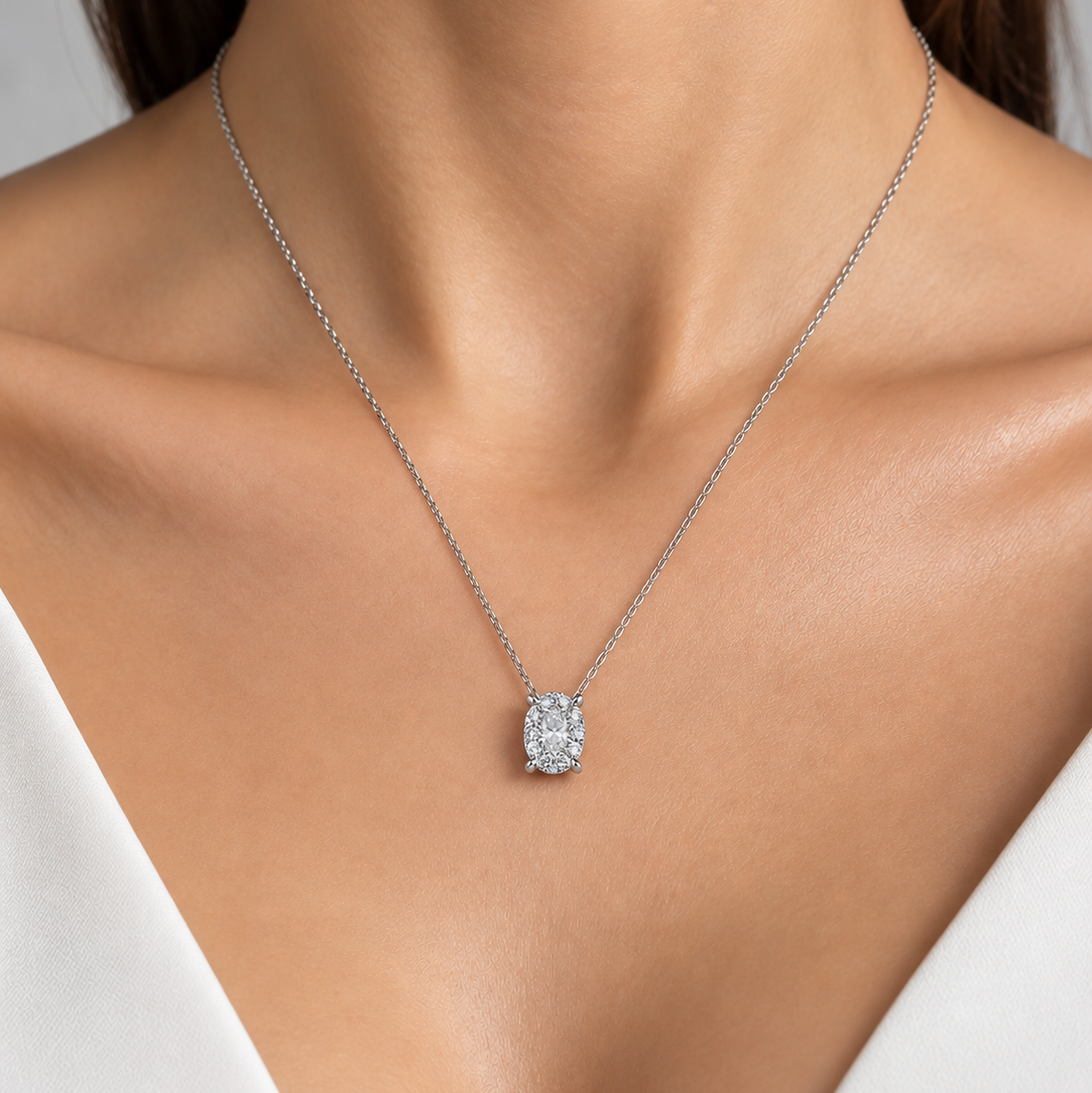 2.35 Carat Natural Diamond Magic Oval Bridal Set