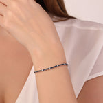 2.35 Carat Natural Sapphire and 0.40 Carat Natural Diamond Tennis Bracelet