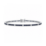 2.35 Carat Natural Sapphire and 0.40 Carat Natural Diamond Tennis Bracelet