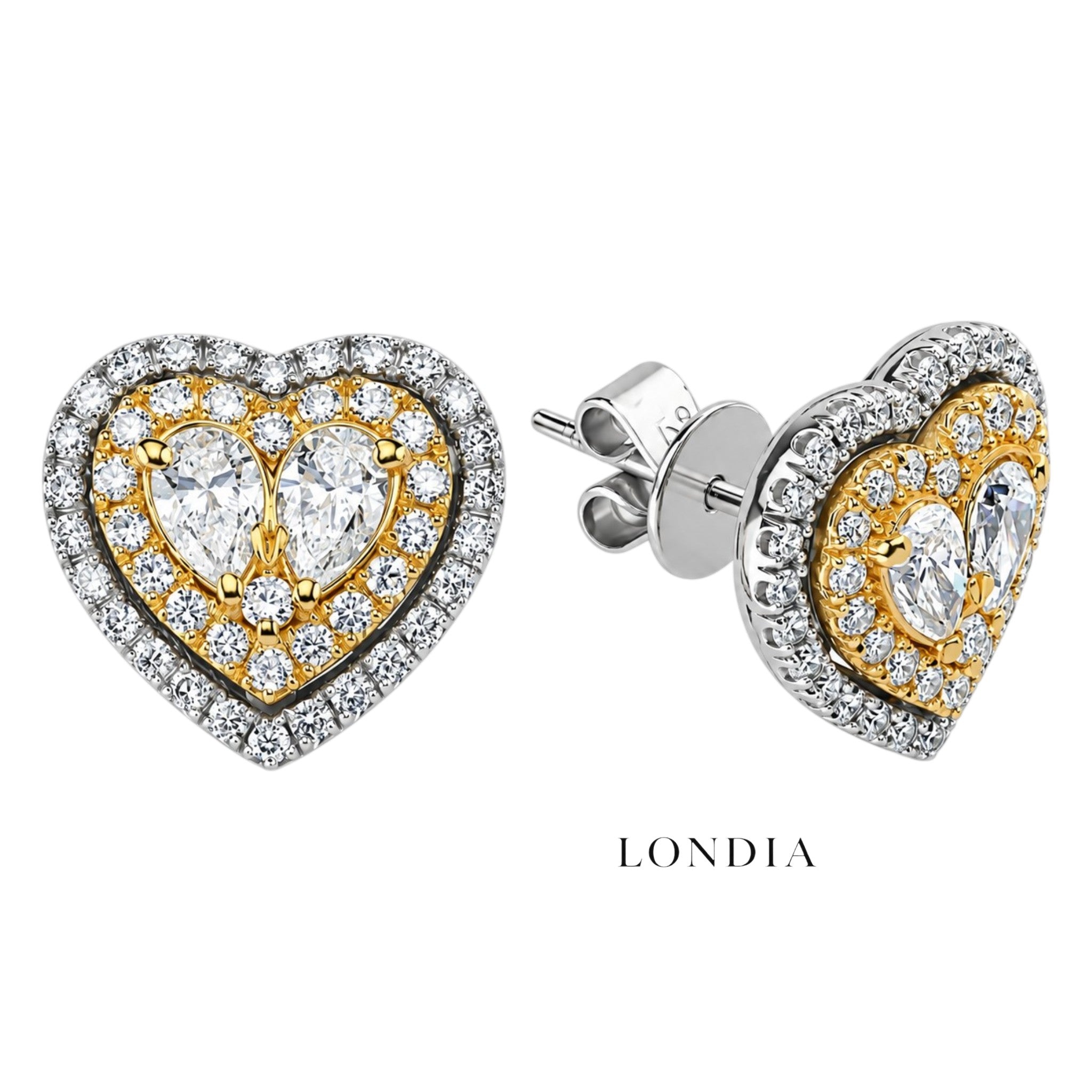 2.35 Ct. Natural Diamond Heart Design Set