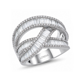 Baguette Diamond Line Design Ring