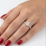 Pear Cut Diamond Solitaire Ring