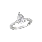 Pear Cut Diamond Solitaire Ring