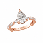 Pear Cut Diamond Solitaire Ring
