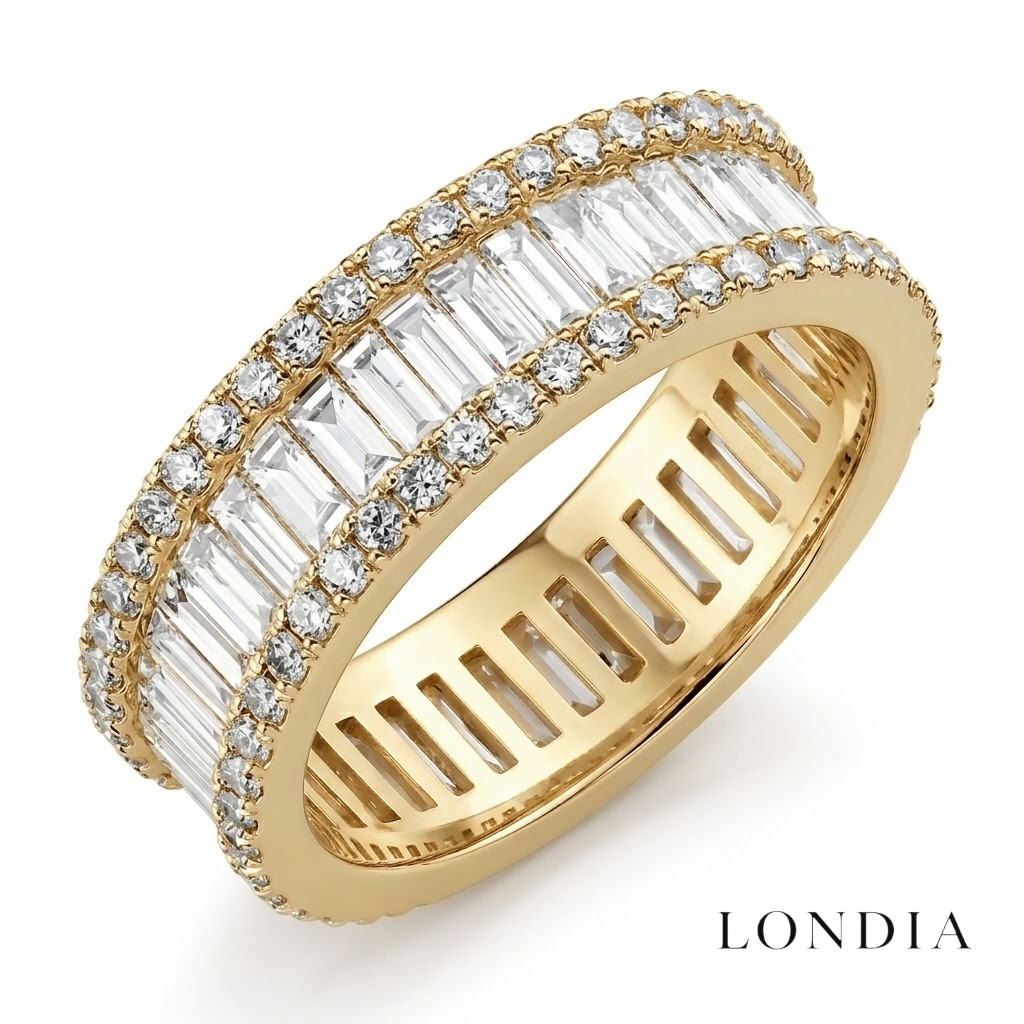 2.50 Carat Diamond Full Eternity Ring in 14K Solid Gold