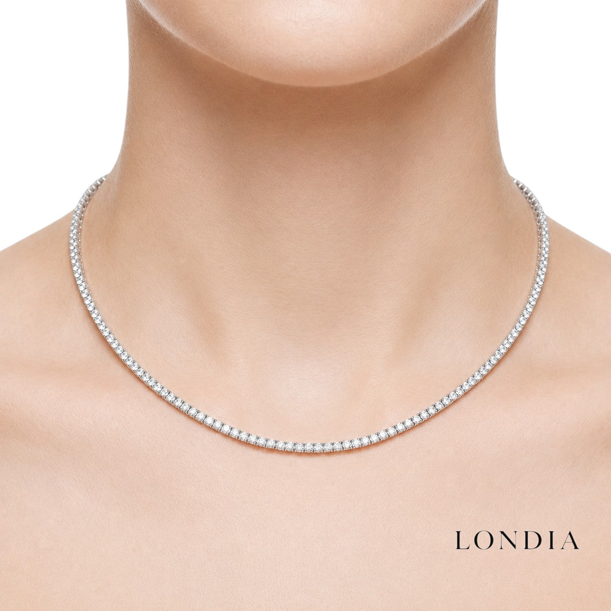 2.50 Carat Diamond Tennis Necklace 