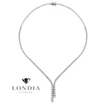 2.50 Carat Natural Diamond Clair Graduated Tennis Necklace