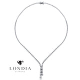 2.50 Carat Natural Diamond Clair Graduated Tennis Necklace