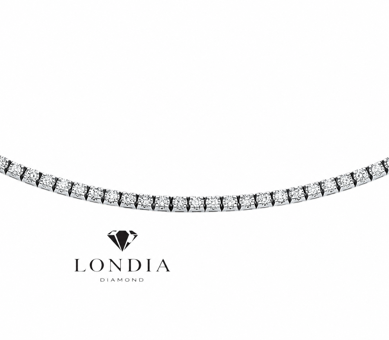 2.50 Carat Natural Diamond Clair Tennis Necklace