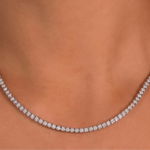 2.50 Carat Natural Diamond Clair Tennis Necklace