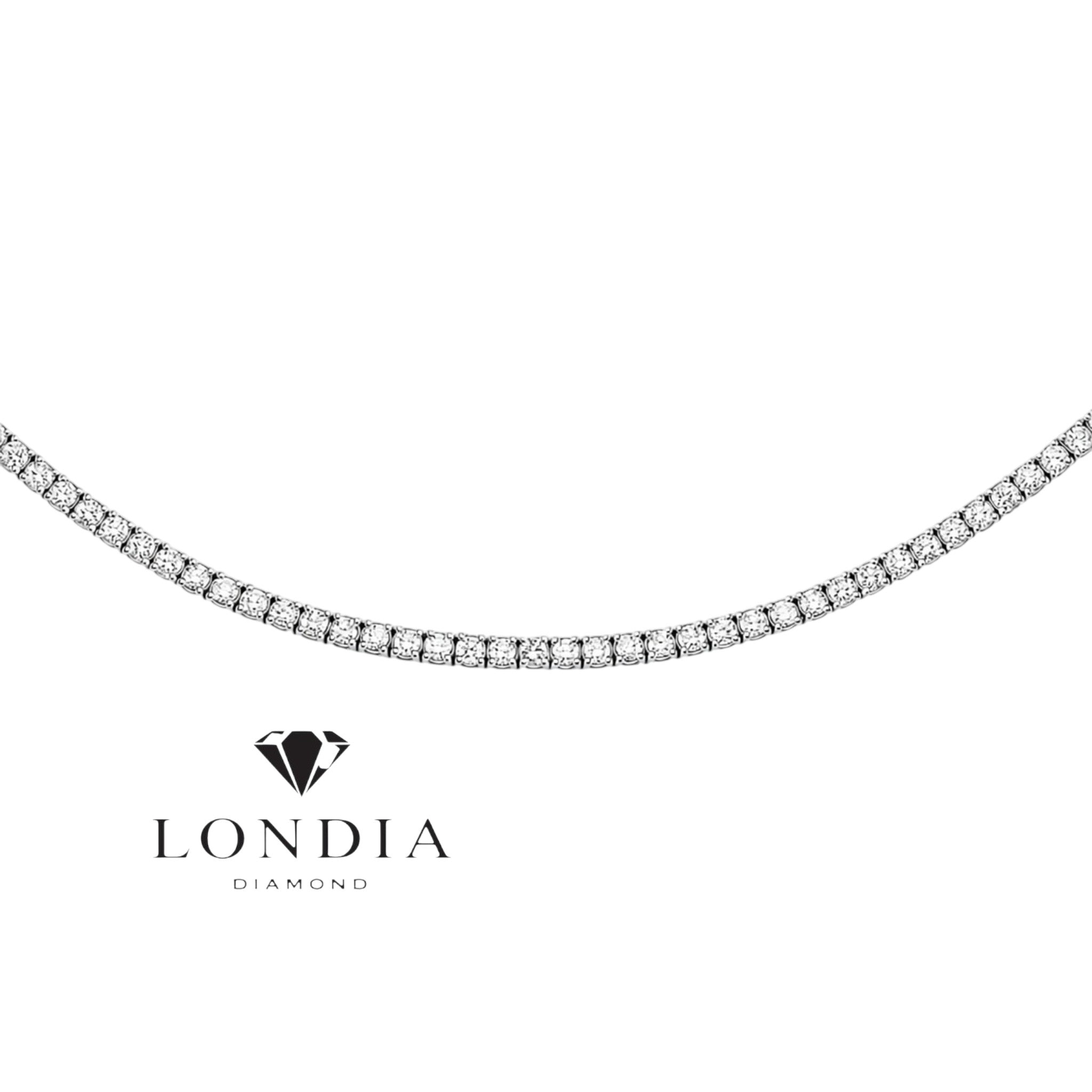 2.50 Carat Natural Diamond Classic Tennis Necklace