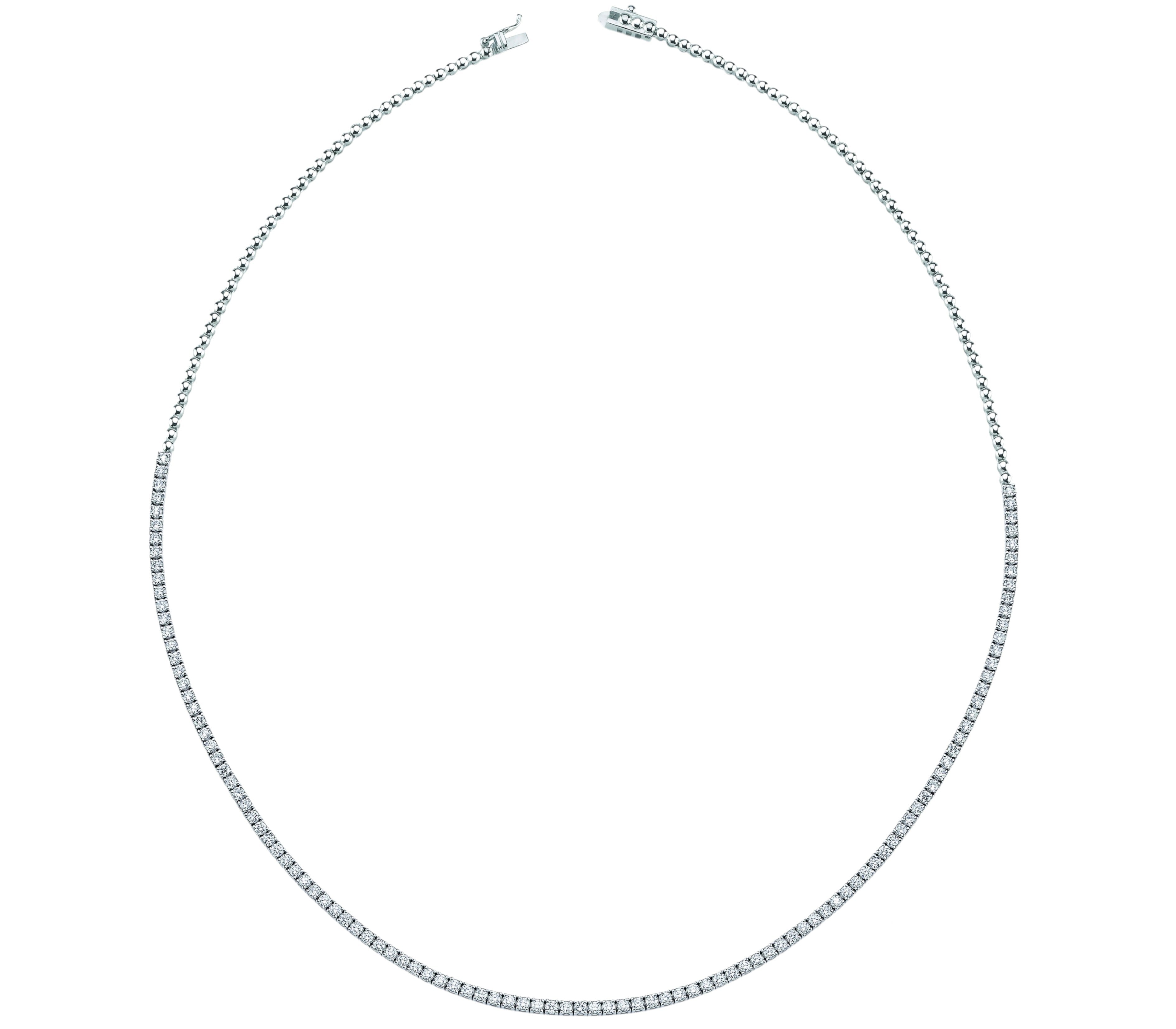 2.50 Carat Natural Diamond Classic Tennis Necklace