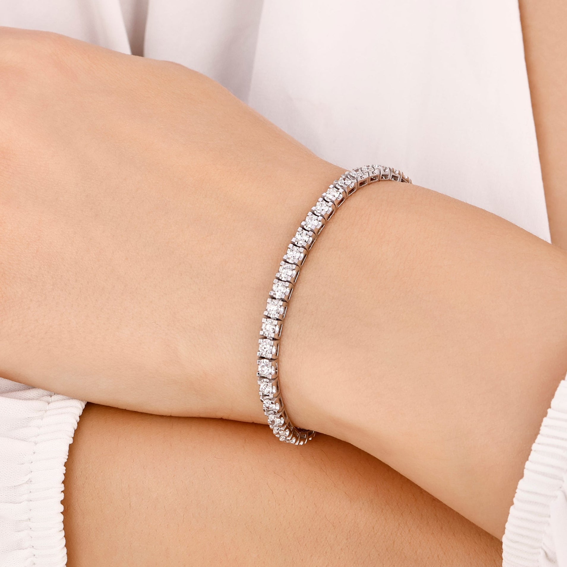 2.50 Ct. Natural Diamond Clair Design Tennis Bracelet