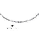 2.60 Carat Natural Diamond Clair Graduated Tennis Necklace