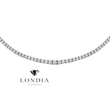2.60 Carat Natural Diamond Clair Graduated Tennis Necklace