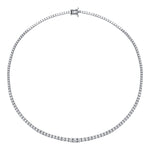 2.60 Carat Natural Diamond Clair Graduated Tennis Necklace