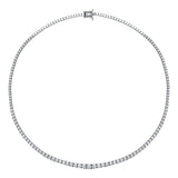 2.60 Carat Natural Diamond Clair Graduated Tennis Necklace