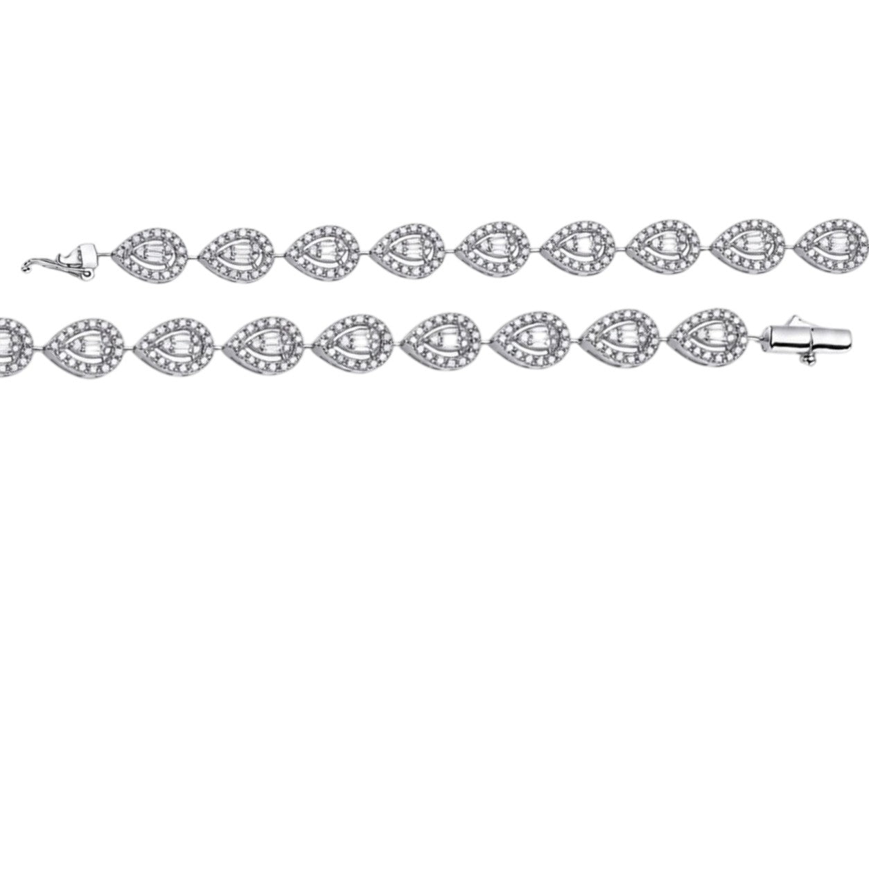 2.60 Carat Natural Diamond Designer Tennis Bracelet