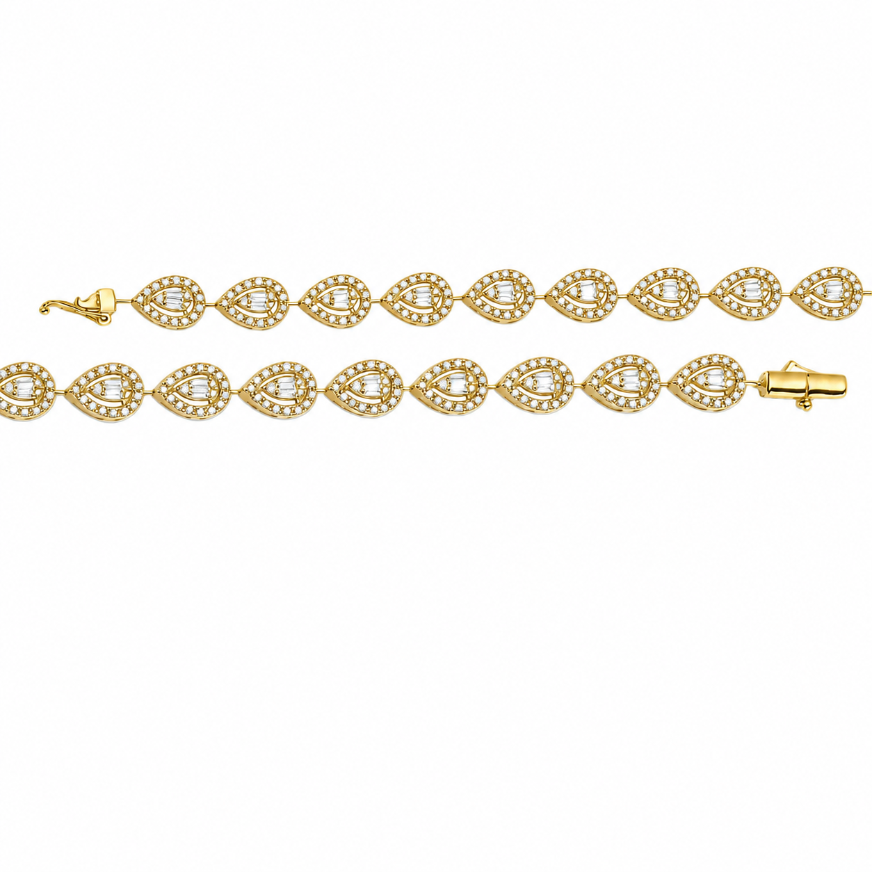 2.60 Carat Natural Diamond Designer Tennis Bracelet