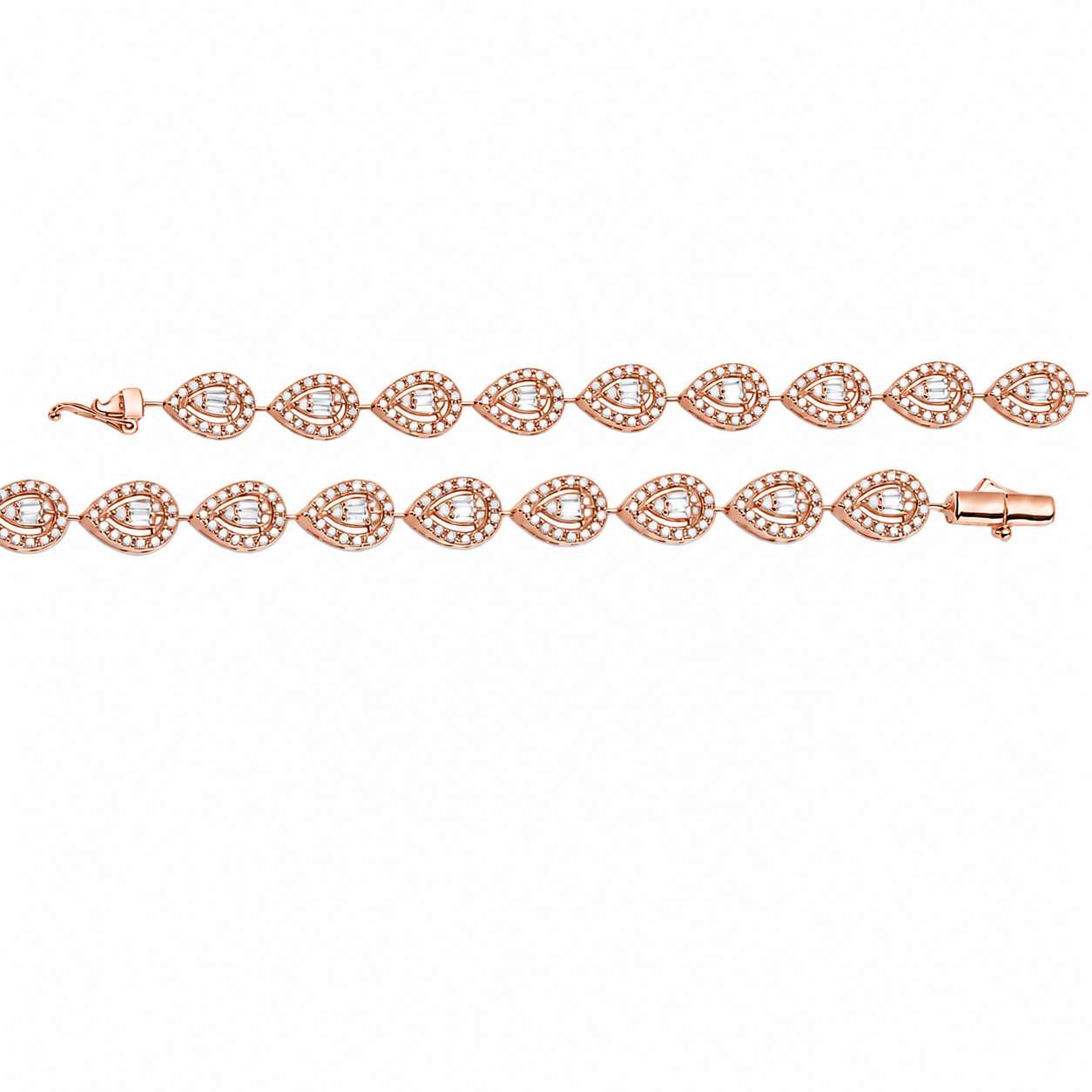 2.60 Carat Natural Diamond Designer Tennis Bracelet
