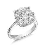 2.65 Ct. Diamond Magic Design Statement Ring in 18K Gold