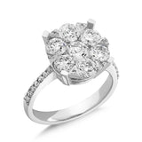 2.65 Ct. Diamond Magic Design Statement Ring in 18K Gold